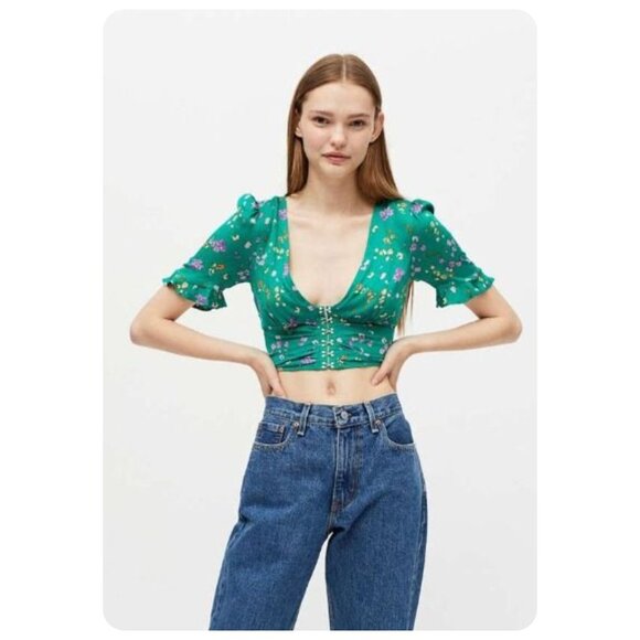 Urban Outfitters Floral Corset Top - Picture 1 of 8